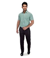 Men's Khadi Green Formal Regular Fit Shirt-thumb3