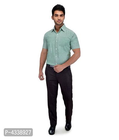 Men's Khadi Green Formal Regular Fit Shirt-thumb4