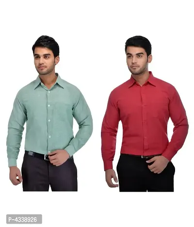 Men's Khadi 100 Percent Cotton Multi Solids Party wear Shirt-thumb2