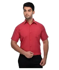 Men's Khadi Turquoise & Maroon Formal Regular Fit Shirt Set Of 2-thumb1
