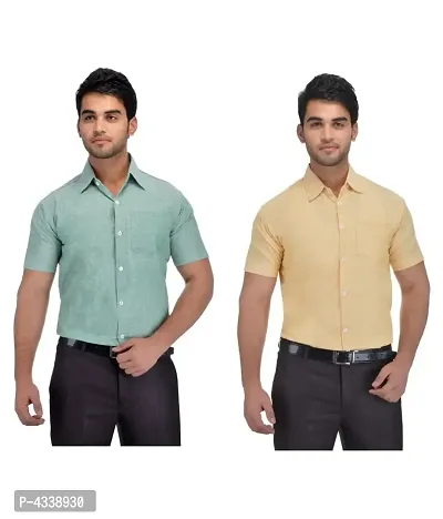 Men's Khadi 100 Percent Cotton Multi Solids Party wear Shirt-thumb0