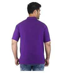 Men's Purple Khadi Solid Kurtas - Single-thumb1