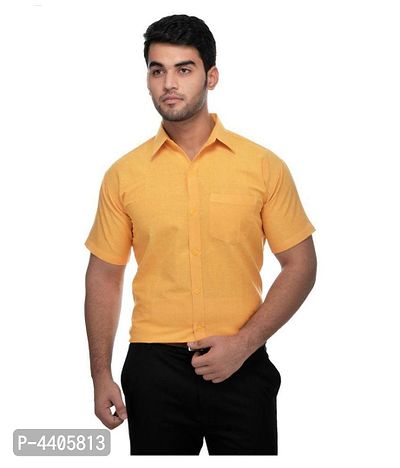 Men's Multi Khadi Half Solid Regular Fit Formal Shirts - Pack of 2-thumb4