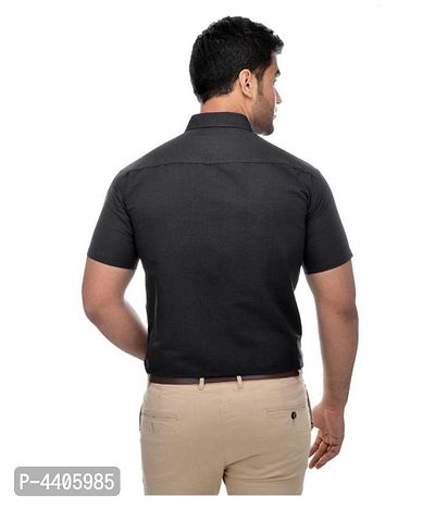 Men's Multi Khadi Half Solid Regular Fit Formal Shirts - Pack of 2-thumb5
