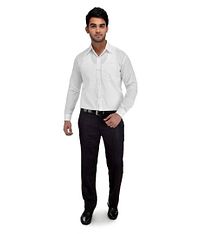 Men's White Khadi Full Solid Regular Fit Formal Shirts - Single Pack-thumb3