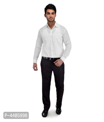 Men's White Khadi Full Solid Regular Fit Formal Shirts - Single Pack-thumb4