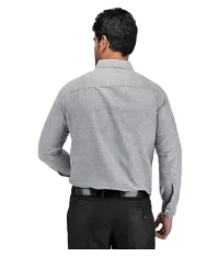 Men's Grey Khadi Full Solid Regular Fit Formal Shirts - Single-thumb1