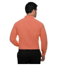 Men's Orange Khadi Full Solid Regular Fit Formal Shirts - Single-thumb1