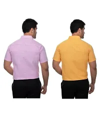 Stylish Cotton Solid Multicoloured Casual Shirt For Men( Pack Of 2 )-thumb1