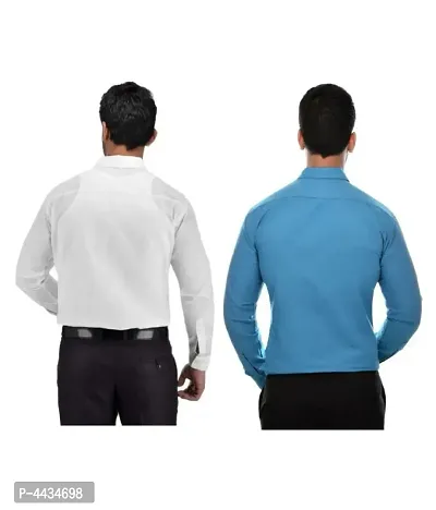 Stylish Cotton Solid Multicoloured Casual Shirt For Men( Pack Of 2 )-thumb2