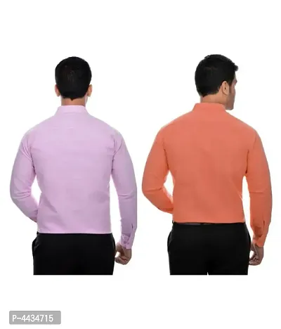 Stylish Cotton Solid Multicoloured Casual Shirt For Men( Pack Of 2 )-thumb2