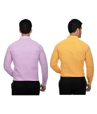 Stylish Cotton Solid Multicoloured Casual Shirt For Men( Pack Of 2 )-thumb1