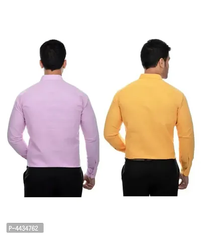 Stylish Cotton Solid Multicoloured Casual Shirt For Men( Pack Of 2 )-thumb2