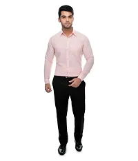 Stylish Cotton Solid Pink Casual Shirt For Men-thumb3