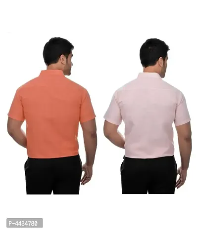 Stylish Cotton Solid Multicoloured Casual Shirt For Men( Pack Of 2 )-thumb2