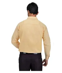 Stylish Cotton Solid Yellow Casual Shirt For Men-thumb1