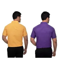 Stylish Cotton Solid Multicoloured Casual Shirt For Men( Pack Of 2 )-thumb1