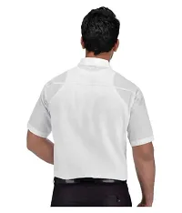 Stylish Cotton Solid White Casual Shirt For Men-thumb1