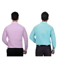 Reliable Multicoloured Cotton Solid Casual Shirt For Men Pack Of 2-thumb1