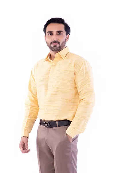 DESHBANDHU DBK Men's Solid Cotton Full Sleeves Regular Fit Shirt