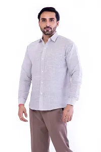 DESHBANDHU DBK Men's Solid Cotton Full Sleeves Regular Fit Shirt (42, Grey)-thumb2