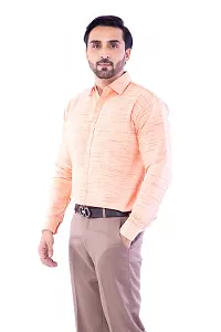 DESHBANDHU DBK Men's Solid Cotton Full Sleeves Regular Fit Shirt (40, Orange)-thumb3