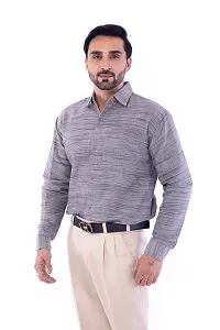 DESHBANDHU DBK Men's Solid Cotton Full Sleeves Regular Fit Shirt (40, Grey)-thumb3
