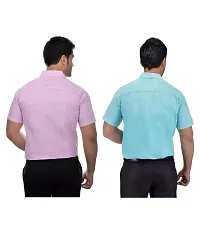 Reliable Multicoloured Cotton Solid Casual Shirt For Men Pack Of 2-thumb1