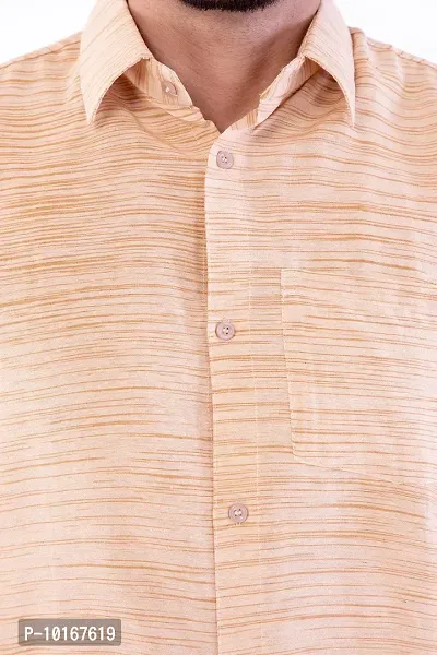 DESHBANDHU DBK Men's Solid Cotton Full Sleeves Regular Fit Shirt (40, Sand)-thumb5