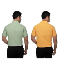 Reliable Multicoloured Cotton Solid Casual Shirt For Men Pack Of 2-thumb1