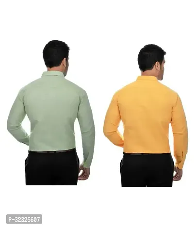 Reliable Multicoloured Cotton Solid Casual Shirt For Men Pack Of 2-thumb2