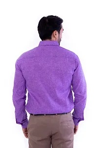 DESHBANDHU DBK Plain Solid 100% Cotton Full Sleeve Shirt for Men's (40, Purple)-thumb1