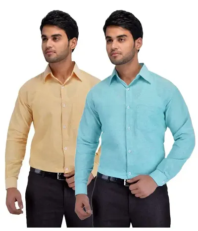 Elegant Long Sleeves Casual Shirt For Men Pack Of 2