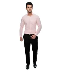 Elegant Peach Cotton  Long Sleeves Casual Shirt For Men-thumb3