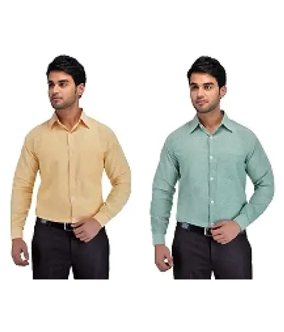 Elegant Long Sleeves Casual Shirt For Men Pack Of 2