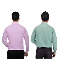 Reliable Multicoloured Cotton Solid Casual Shirt For Men Pack Of 2-thumb1