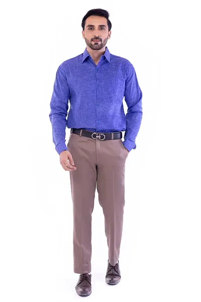 DESHBANDHU DBK Plain Solid 100% Cotton Full Sleeve Shirt for Men's