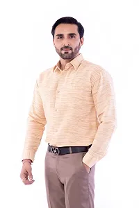 DESHBANDHU DBK Men's Solid Cotton Full Sleeves Regular Fit Shirt (40, Sand)-thumb3