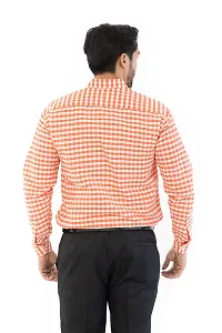 DESHBANDHU DBK Men's Solid Cotton Full Sleeves Regular Fit Shirt (42, Orange)-thumb1
