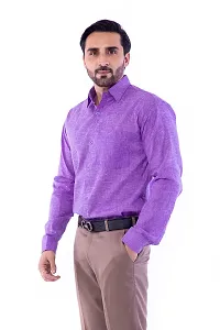 DESHBANDHU DBK Plain Solid 100% Cotton Full Sleeve Shirt for Men's (40, Purple)-thumb3