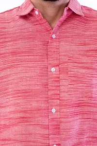DESHBANDHU DBK Men's Solid Cotton Full Sleeves Regular Fit Shirt (40, Pink)-thumb2