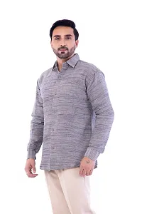 DESHBANDHU DBK Men's Solid Cotton Full Sleeves Regular Fit Shirt (40, Grey)-thumb2