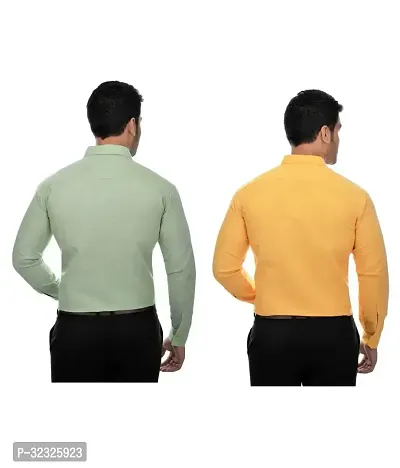 Reliable Multicoloured Cotton Solid Casual Shirt For Men Pack Of 2-thumb2