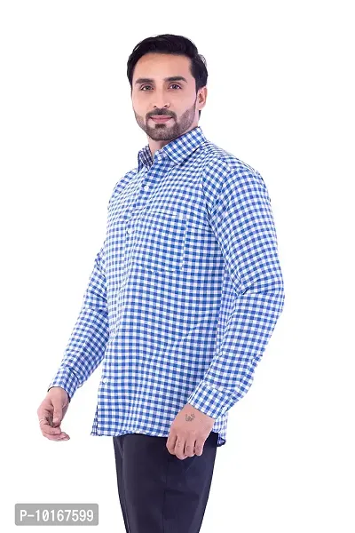 DESHBANDHU DBK Men's Solid Cotton Full Sleeves Regular Fit Shirt (40, Navy)-thumb3