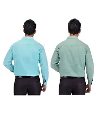 Elegant Multicoloured Cotton  Long Sleeves Casual Shirt For Men Pack Of 2-thumb1