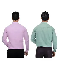 Reliable Multicoloured Cotton Solid Casual Shirt For Men Pack Of 2-thumb1