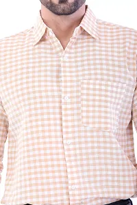DESHBANDHU DBK Men's Solid Cotton Full Sleeves Regular Fit Shirt (42, Cream)-thumb2