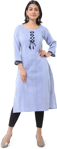 Classic Cotton Solid Kurtis for Womens-thumb0