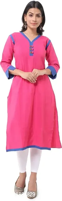 Classic Cotton Solid Kurtis for Womens