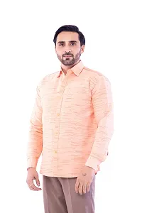 DESHBANDHU DBK Men's Solid Cotton Full Sleeves Regular Fit Shirt (40, Orange)-thumb2